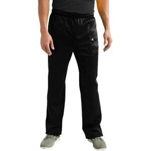 NWT Big Mens Champion Black Sweatpants W/Pockets Open Bottom Stretch 3XB Big 3X